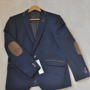 New Men's Modern-Fit Blue Jacket